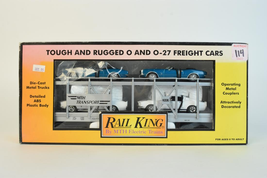 Rail King by MTH Auto Carrier w/ ERTL Cars (1 of 3)