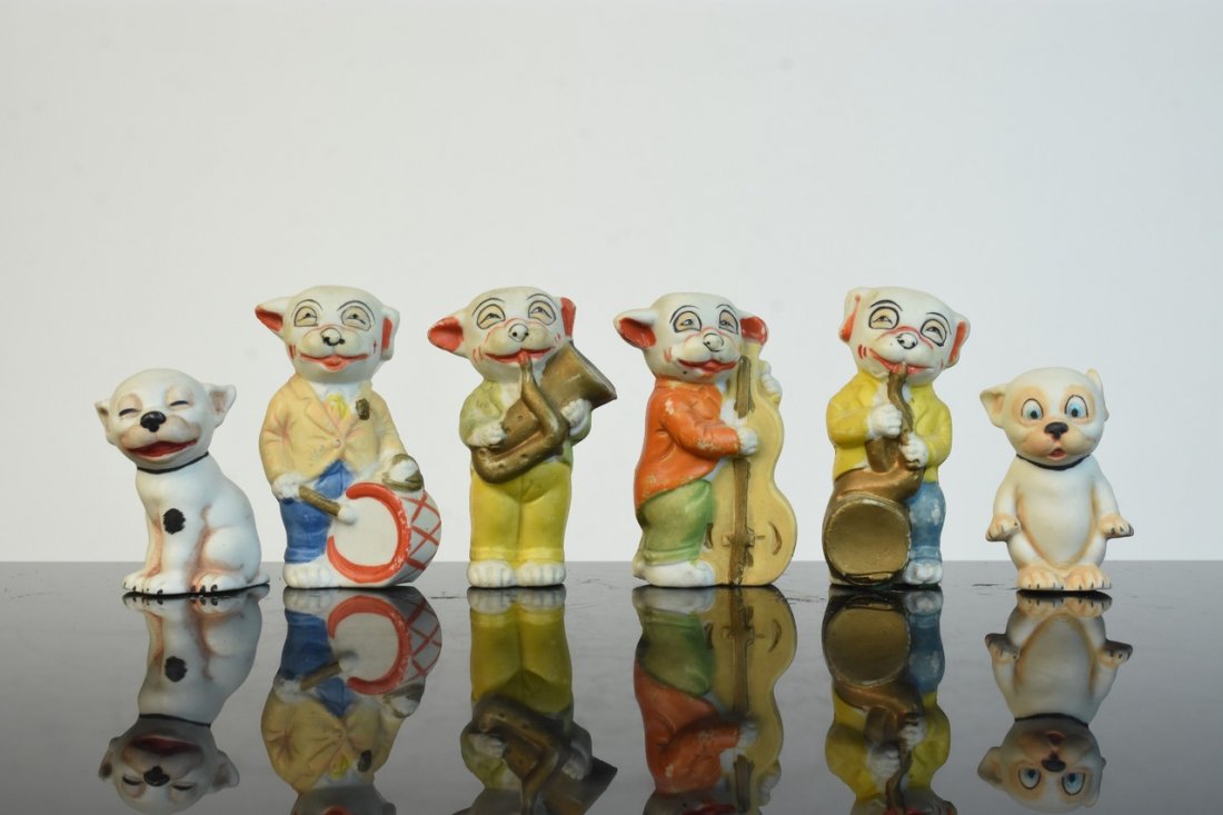 (6) George Studdy Bisque Bonzo Comic Dogs (1 of 8)