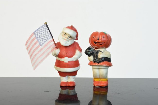 Bisque Santa and Halloween Nodder (1 of 4)