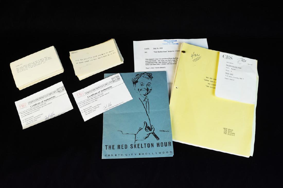 Red Skelton signed Script & Joke Cards (1 of 7)