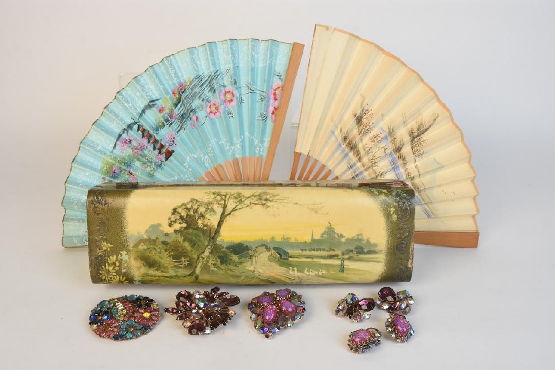 1900's Jewelry Box w/1950's Costume Jewelry (1 of 12)