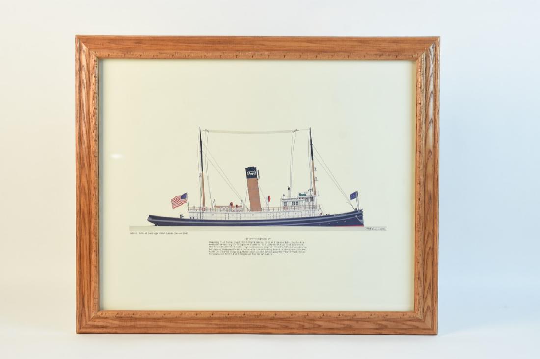 Frank Crevier Nautical Lithograph (1 of 5)