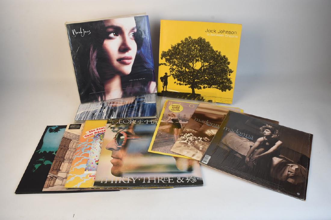 Records; The Clash, Bright Eyes, Tina Turner: (15) Record albums on vinyl including Bright Eyes, The Clash, U2, Jack Johnson, Madonna, Tina Turner, Billy Idol, Blonde, The Beatles and George Harrison. Conditions vary however most are in good cond