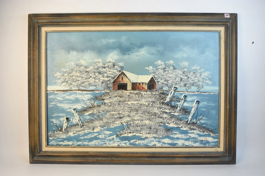Winter Landscape signed Wood; OC (1 of 3)