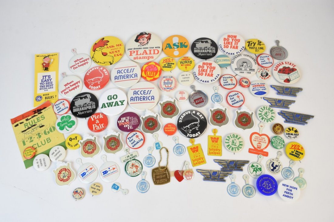 Nice Collection of Assorted Vintage Advertising Buttons (1 of 10)