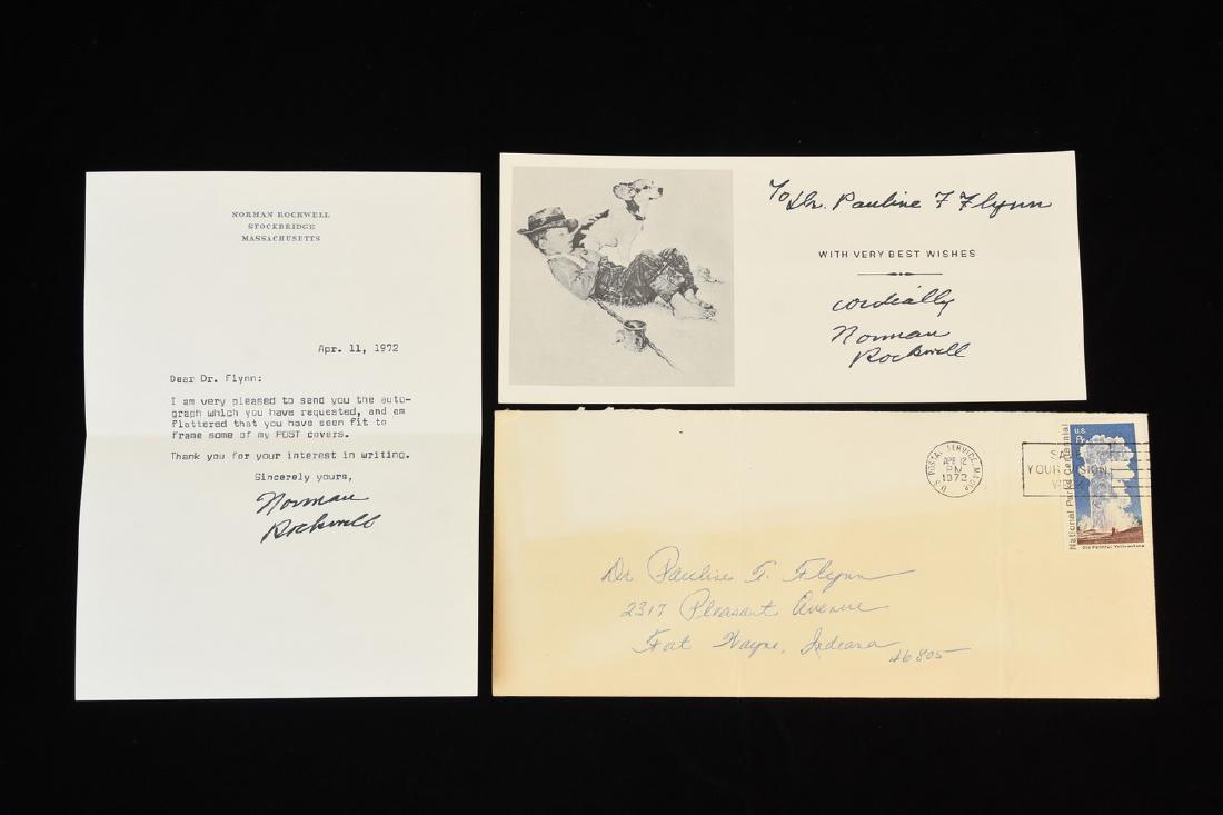 Norman Rockwell Autographs & Letter: Here we present the entire, 60-year, outstanding autograph collection of one, now-retired, university professor. With interest in the lives and work of state and national leaders across many fields, a