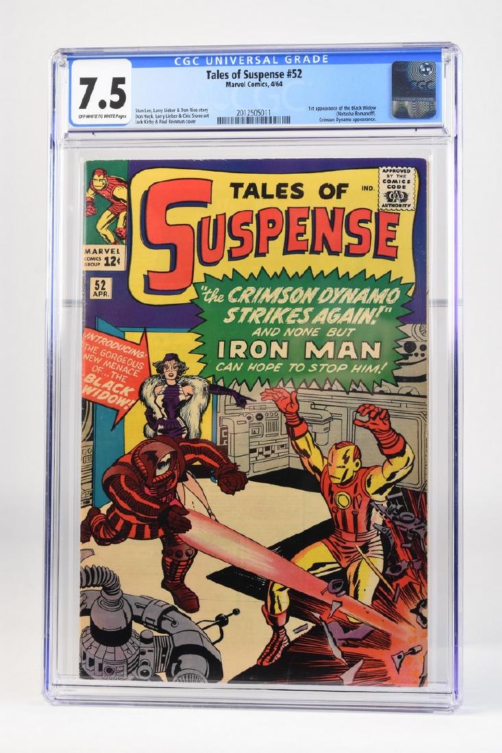 1964 Tales of Suspense #52 CGC 7.5: 1964 Tales of Suspense #52 CGC graded 7.5 (off-white to white pages) code is 2012505011. Stan Lee, Larry Lieber & Don Rico story. Don Heck, Larry Lieber & Chic Stone art. Jack Kirby & Paul Reinman cov