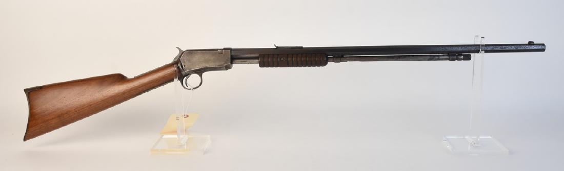 Winchester Model 1890, 22 Long Rifle: Winchester Model 1890, 22 L, Serial # 508583. Manufactured in 1913. Good condition. All firearms require FFL to FFL transfer. Winning bidder will pay a $25 FFL transfer fee. No pickup available on Sat
