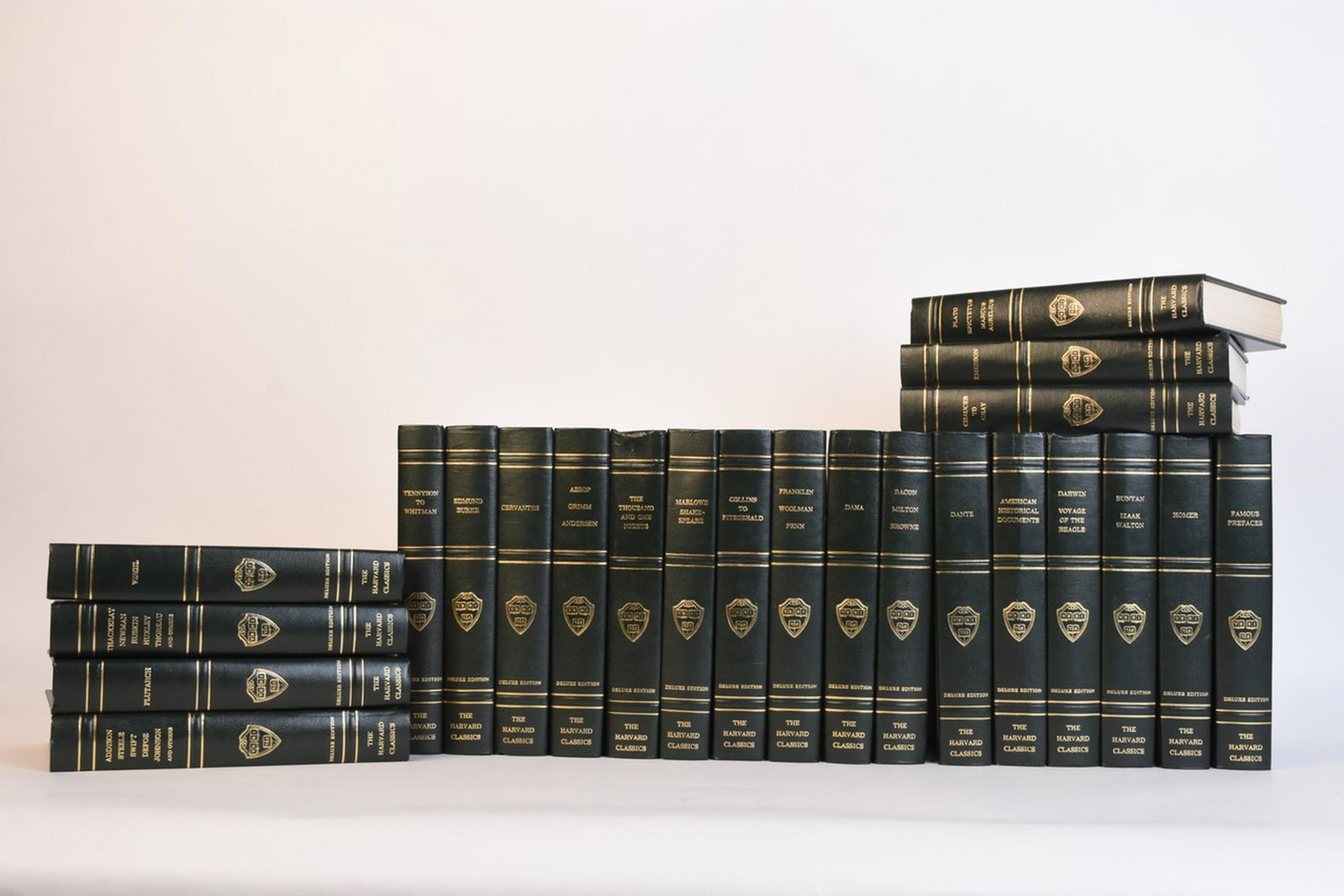1969 "The Harvard Classics" Deluxe Edition: A twenty-three volume collection of the 62nd printing Deluxe Edition of "The Harvard Classics" published in 1969 by P. F. Collier & Son. Includes Homer, Plato, Virgil, Darwin, Fitzgerald, Emerson, and