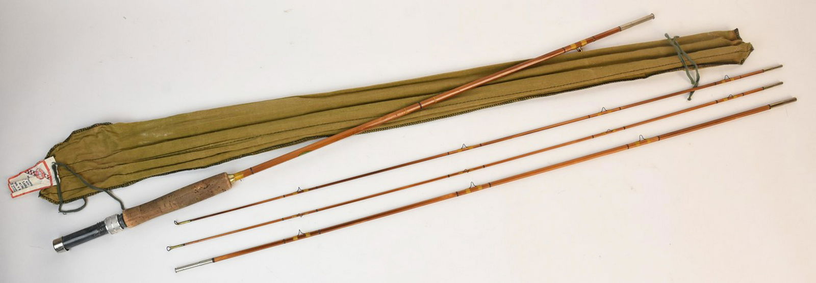 Shakespeare A1363 3-Piece Split Cane Rod: Shakespeare A1363 9 foot, 3- piece split cane fishing rod. Contact our recommended 3rd party "for profit" shipper Pak Mail at (260) 637-4809 or contact@pakmailfw.com for shipping quote PRIOR to biddin