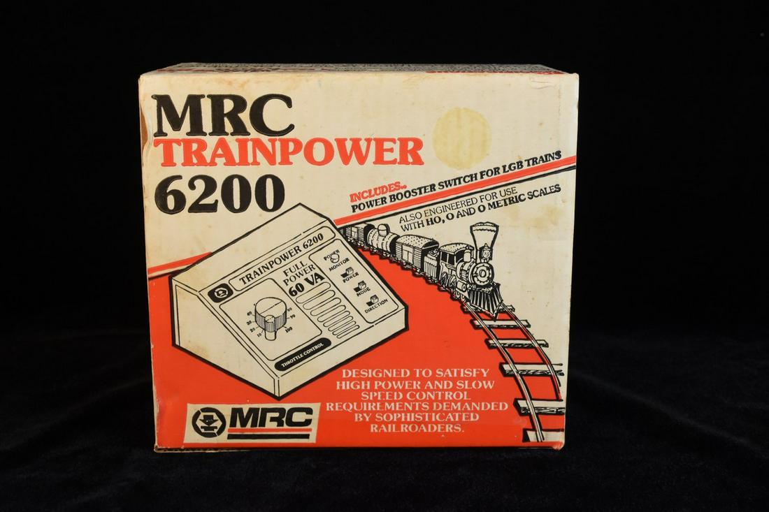 MRC Trainpower 6200 Power Booster Switch: MRC Trainpower 6200 Power Booster Switch for LGB trains. Also works with HO, O and metric scales. Specifications: Input 120V AC, 60 Hz. Comes in UNOPENED box. Contact our recommended 3rd party "for pr