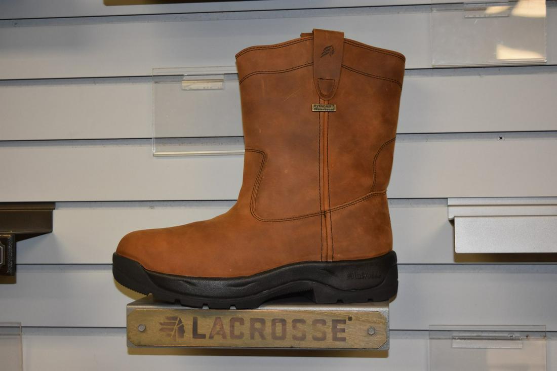Men's Lacrosse QC Wellington HD Boots, 11M: NEW in box, men's Lacrosse QC Wellington HD waterproof boots with leather uppers and safety toe, style 670030. US size 11M. Contact our recommended 3rd party "for profit" shipper Pak Mail at (260) 637
