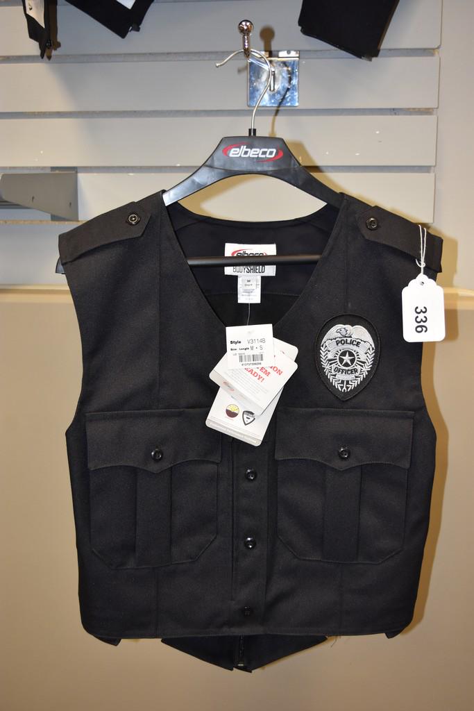 Elbeco Bodyshield External Vest Carrier, M-S: An Elbeco Bodyshield External Vest Carrier, size M-S. V3114B. NWT. Contact our recommended 3rd party "for profit" shipper Pak Mail at (260) 637-4809 or contact@pakmailfw.com for shipping quote PRIOR t