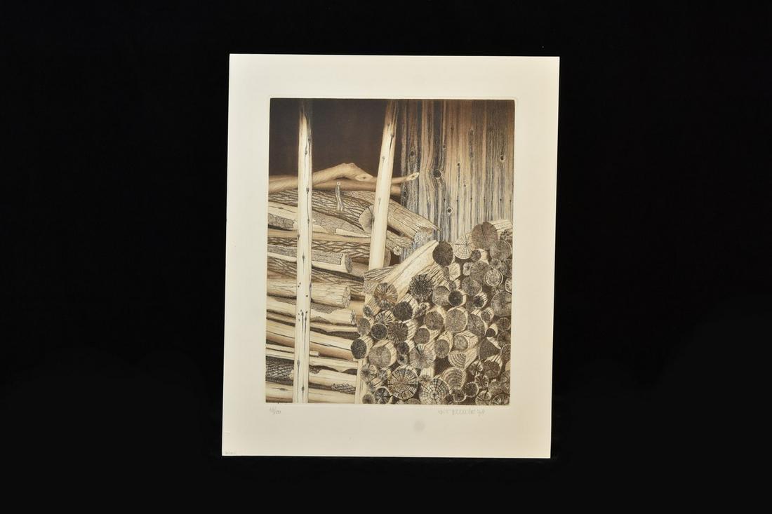 Chris van Otterloo Etching "Wood", 1978 (1 of 3)