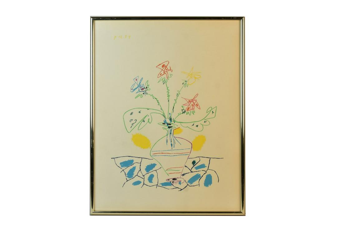 After Pablo Picasso (1881-1973) "Vase w/ Flowers" (1 of 6)