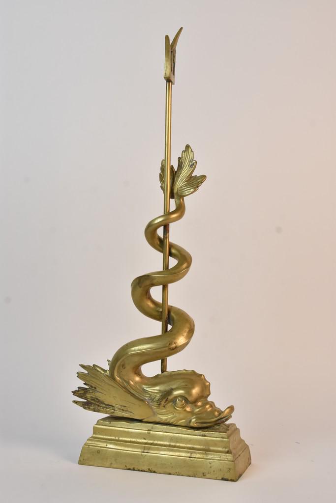 Cast Brass Dolphin & Trident Door Stop (1 of 8)