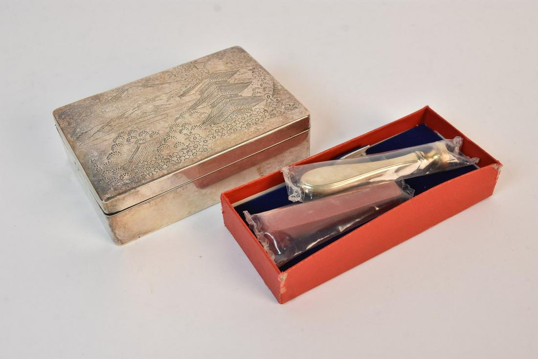 Sterling Silver Trinket Box w/ Wax Seal Kit (1 of 7)