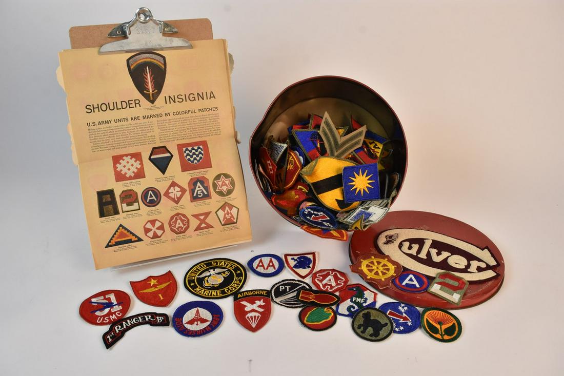 Large Lot of WWII Military Insignia Patches (1 of 19)