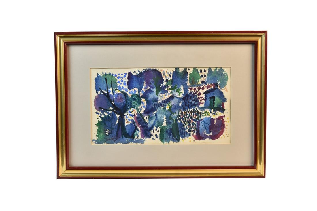 John F. Ross Watercolor "Run and Catch a Falling " (1 of 5)