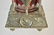 Cranberry Pickle Castor & Crystal Vase - 12