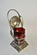 Cranberry Pickle Castor & Crystal Vase - 14