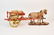 Antique Horse Drawn Wagon Pull Toy - 4