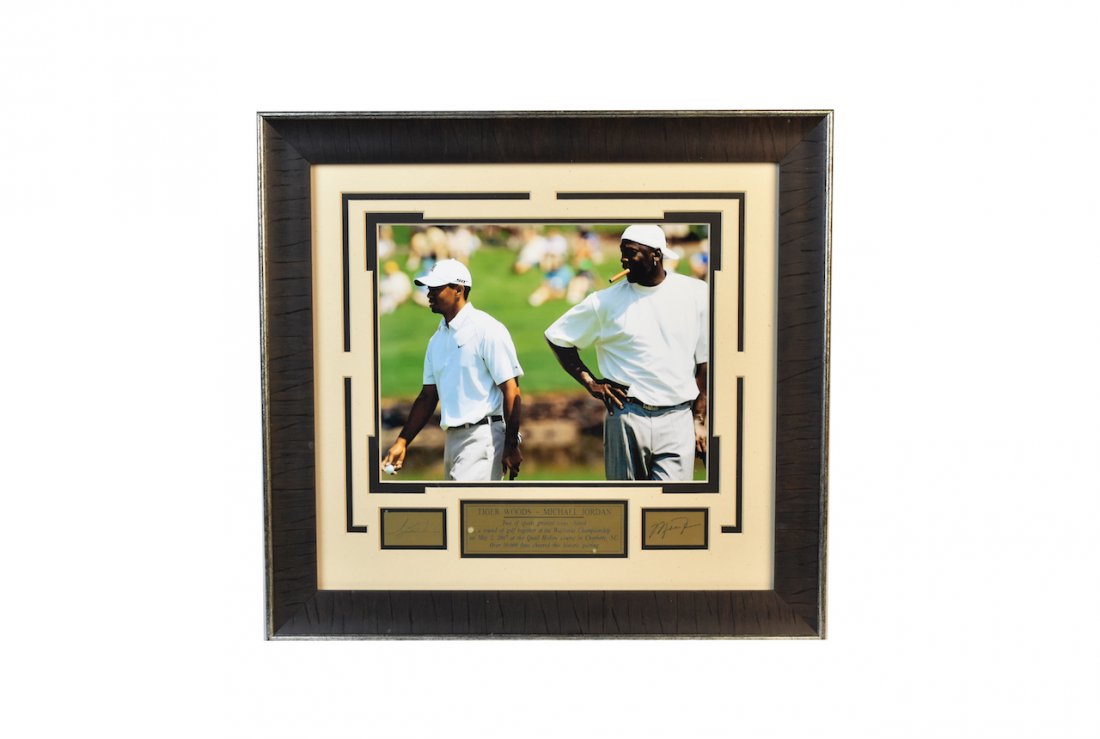 Michael Jordan and Tiger Woods Autographed Display (1 of 8)