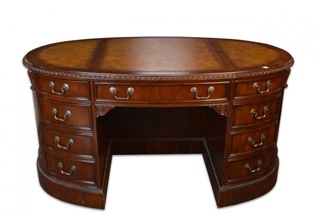 Sligh "Ellis" Line Executive Leather Top Desk Aug 29, 2020 Scheerer