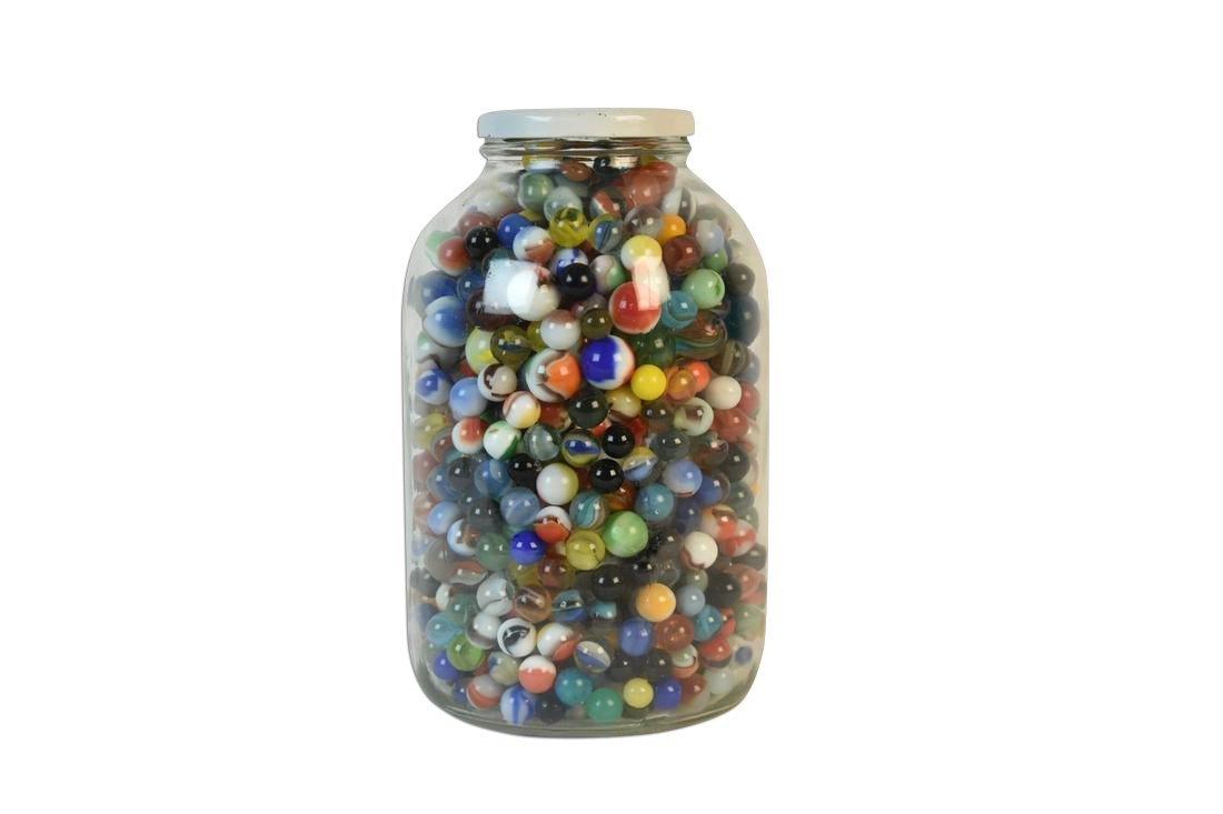 Large Jar of Glass Marbles (1 of 6)
