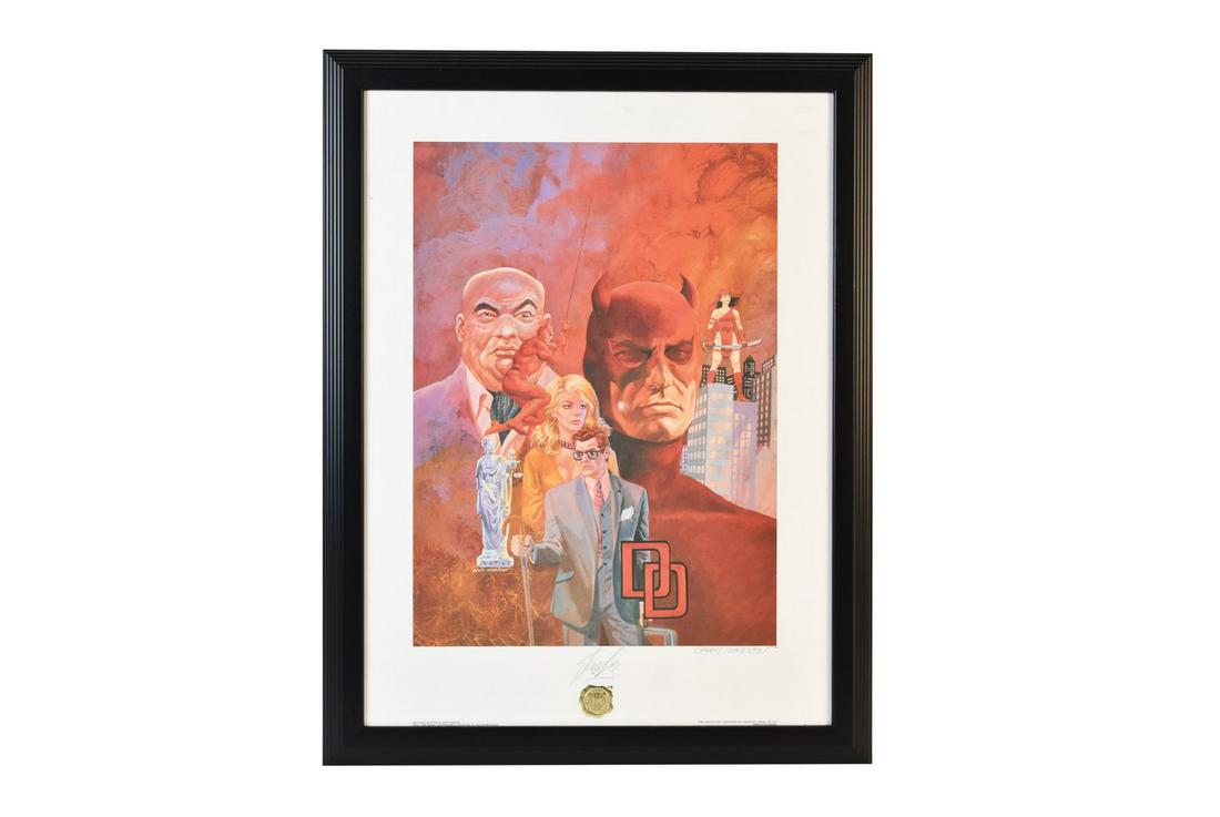 Stan Lee Signed Daredevil Litho (1 of 12)