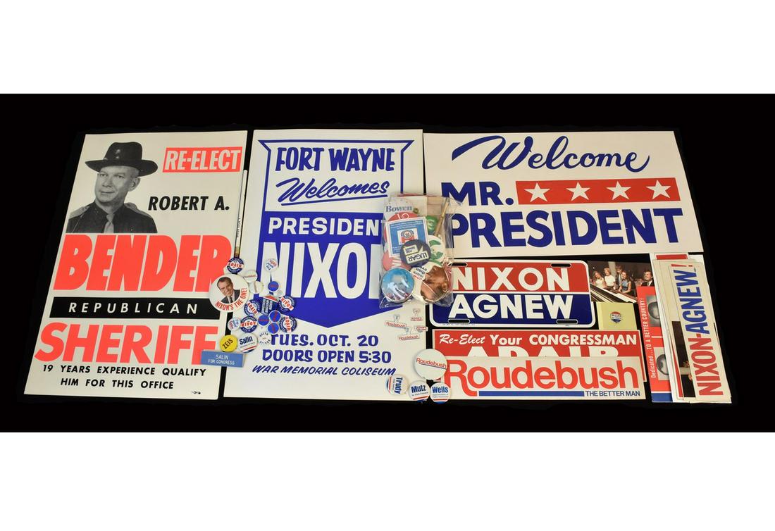 Political Memorabilia Incl. Nixon, Ford & Local (1 of 15)