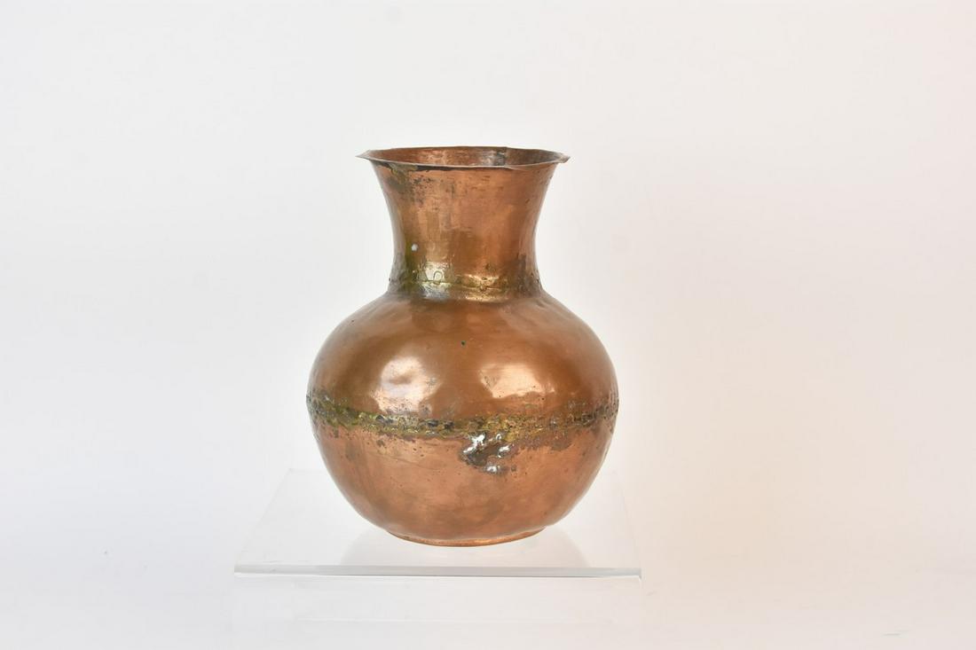 Antique Hammered Copper Vessel (1 of 5)