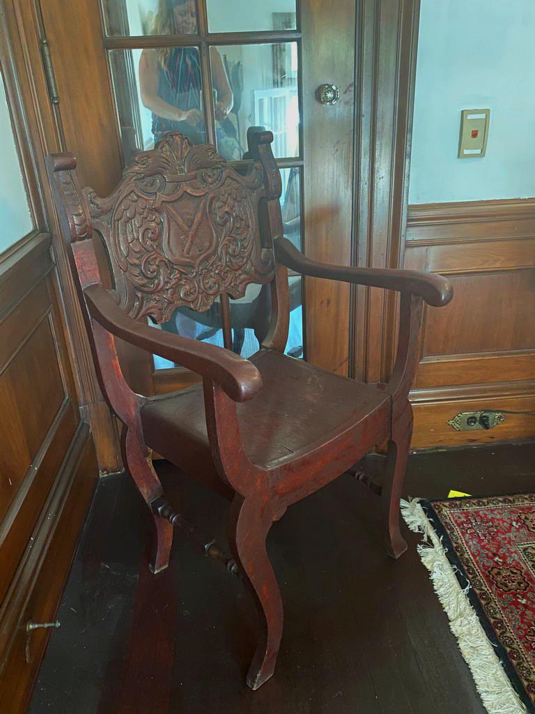 Antique Oak Wainscot Chair (1 of 3)