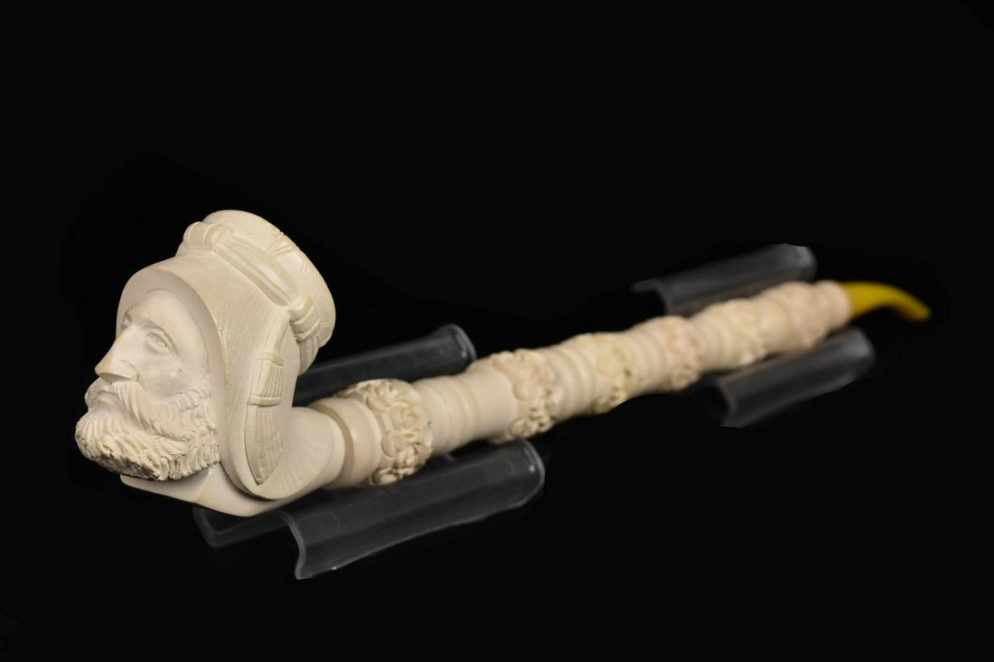 Meerschaum Long Carved Pipe (1 of 7)