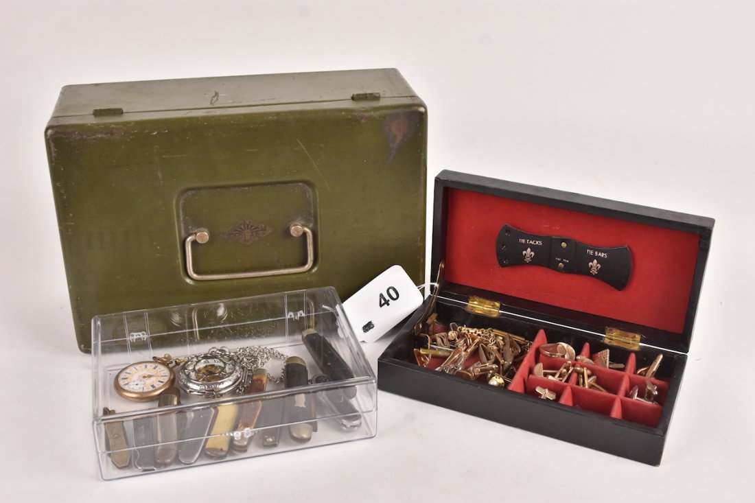 Men's Lot of Pocket Knives, Cuff Links & Pocket watches (1 of 17)