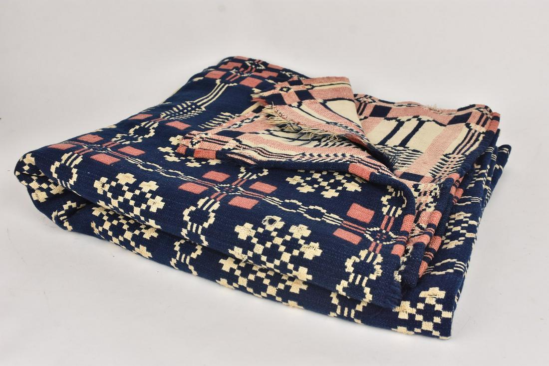 American Coverlet Style Hand-Loomed Wool Blanket (1 of 6)