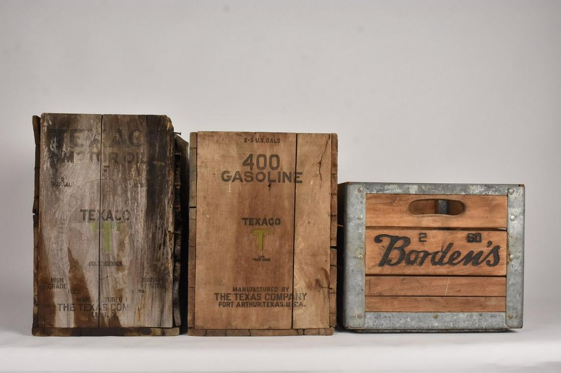 Three Wooden Advertising Crates (1 of 12)
