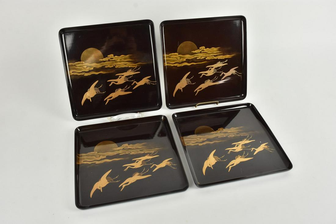 Gilt Lacquered Wood Trays (1 of 8)