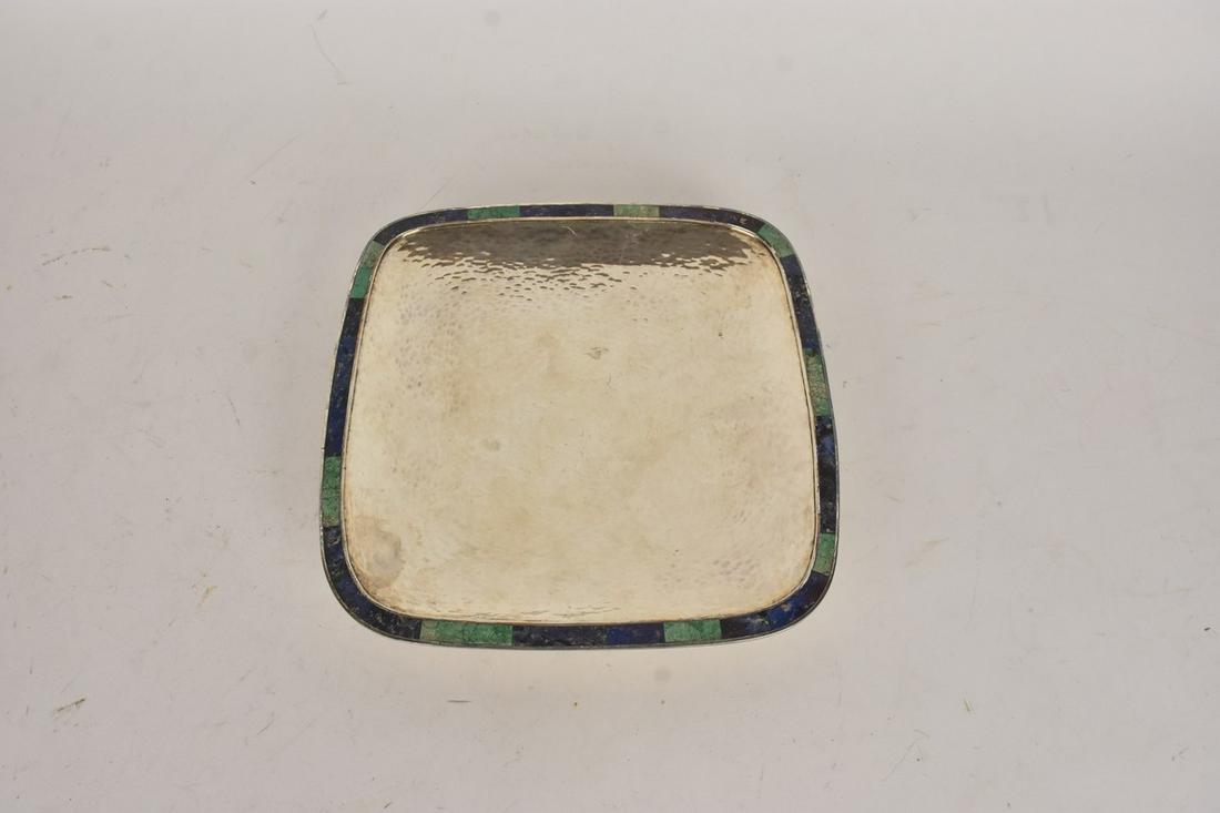 Los Castillo Stone Inlaid Silver-plate Dish (1 of 7)