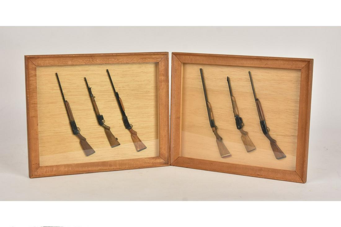 (2) Hand Carved Firearms Shadowboxes (1 of 7)
