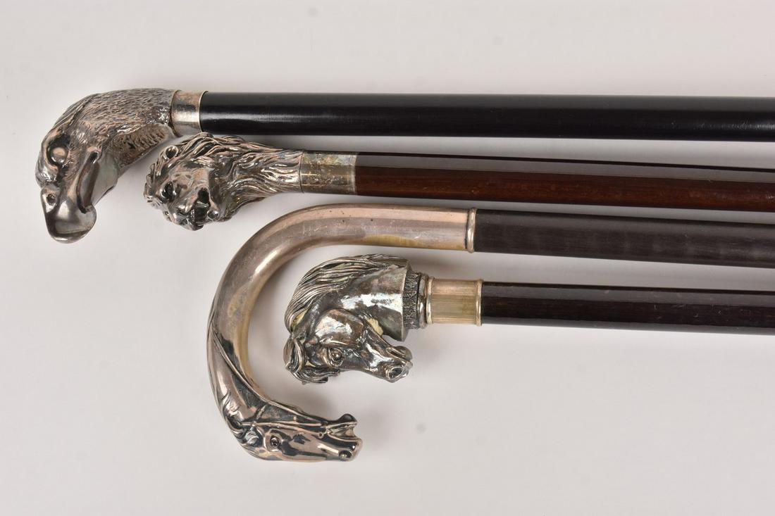 (4) Silver Tone Handled Canes (1 of 16)