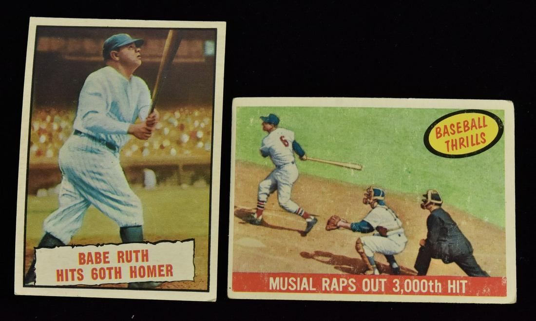 1959 Musial & 1961 Babe Ruth Topps: Please Note: Scheerer McCulloch Auctioneer will add shipping charges 1-2 business days after auction. Some items, such as exceptionally fragile items, items won by International bidders, or large item