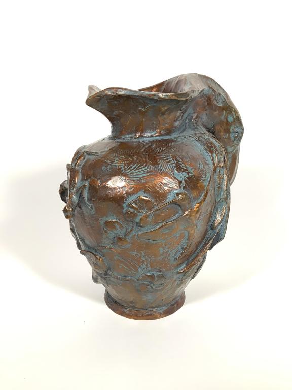 KR Bird Bronze bird lizard pitcher (1 of 4)