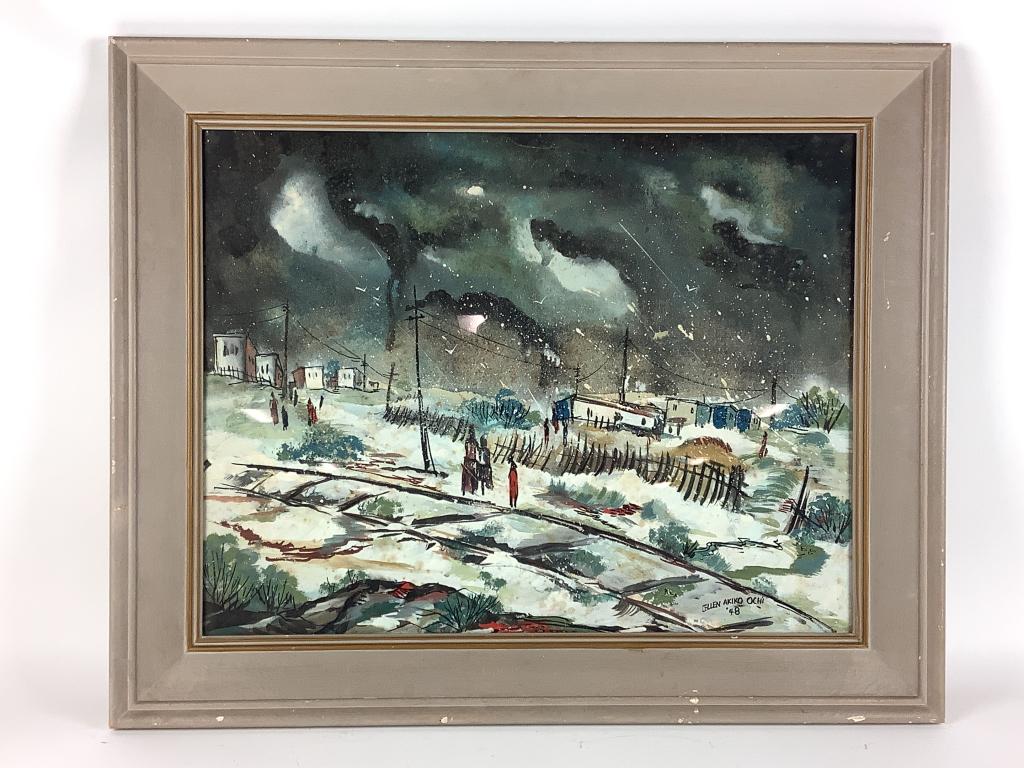 Ellen Akiko Ochi Gouache framed (1 of 7)