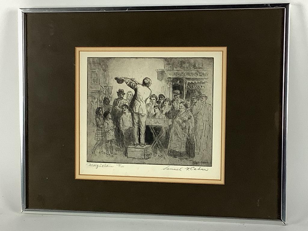 Etching by Russian/American Samuel Cahan (1 of 7)