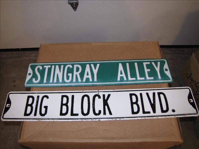 BIG BLOCK Metal Street Sign