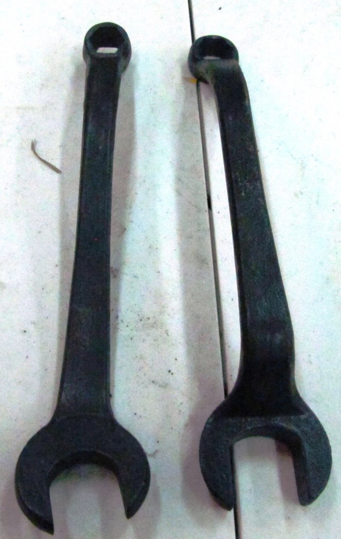 2 Ford Double End Off Set Wrenches: black, off set wrenches, 9.5" & 10" long
