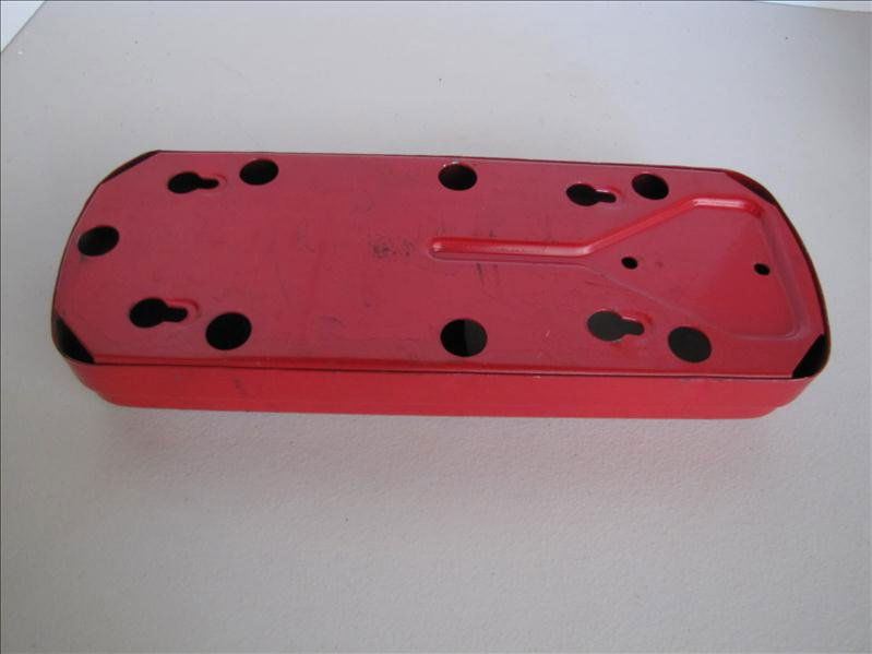 Coca Cola Bottle Cap Holder: Coca Cola Bottle Cap Holder Vintage metal bottle cap holder. This attaches to the older vending machines and holds bottle caps. This measures 13.5" x 4.75" x 2".