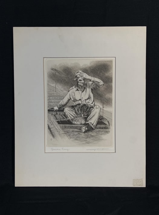 George Gawehn Ft Wayne artist engraving (1 of 4)