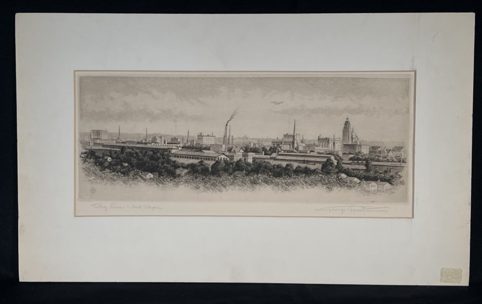 George Gawehn Ft Wayne artist engraving (1 of 4)